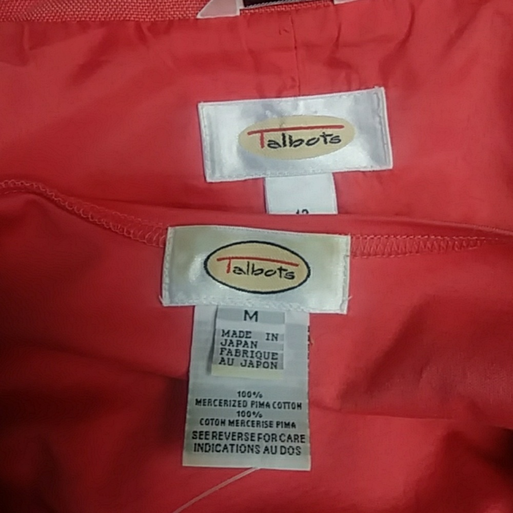 Talbots Coral Linen Jacket W Matching Shell-Sz 12 - image 8